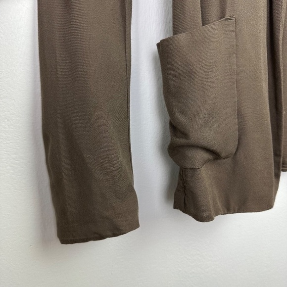 ARITZIA Talula Brown Lightweight Long Sleeve Cardigan Jacket Size 00 - Picture 4 of 5